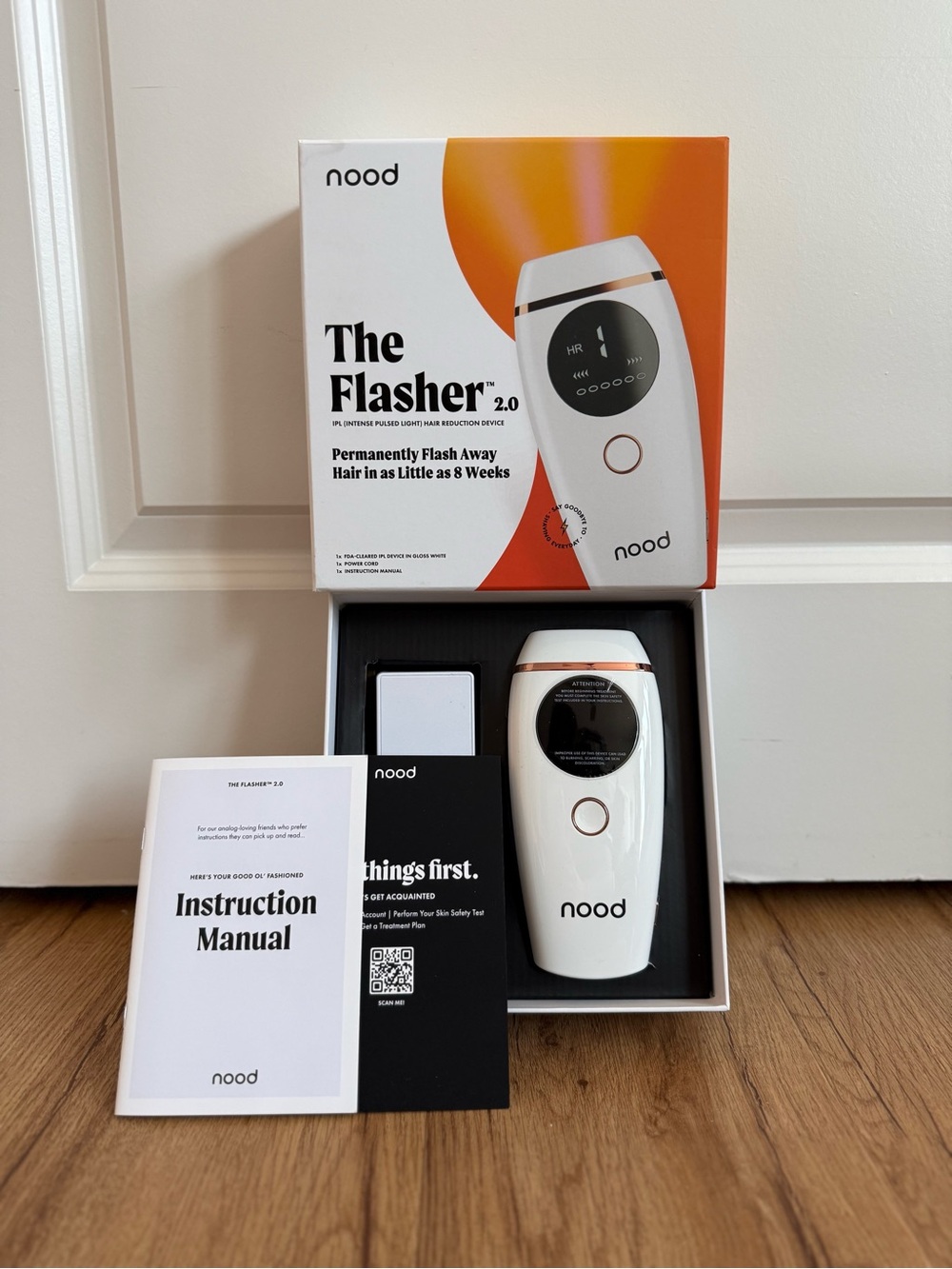 NIB NOOD The Flasher 2.0 White IPL Hair Reduction Device